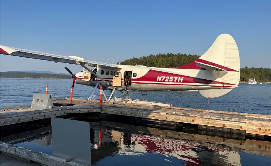 View of accident airplane