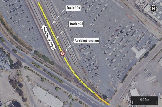  Accident site. (Source: Google Earth.)