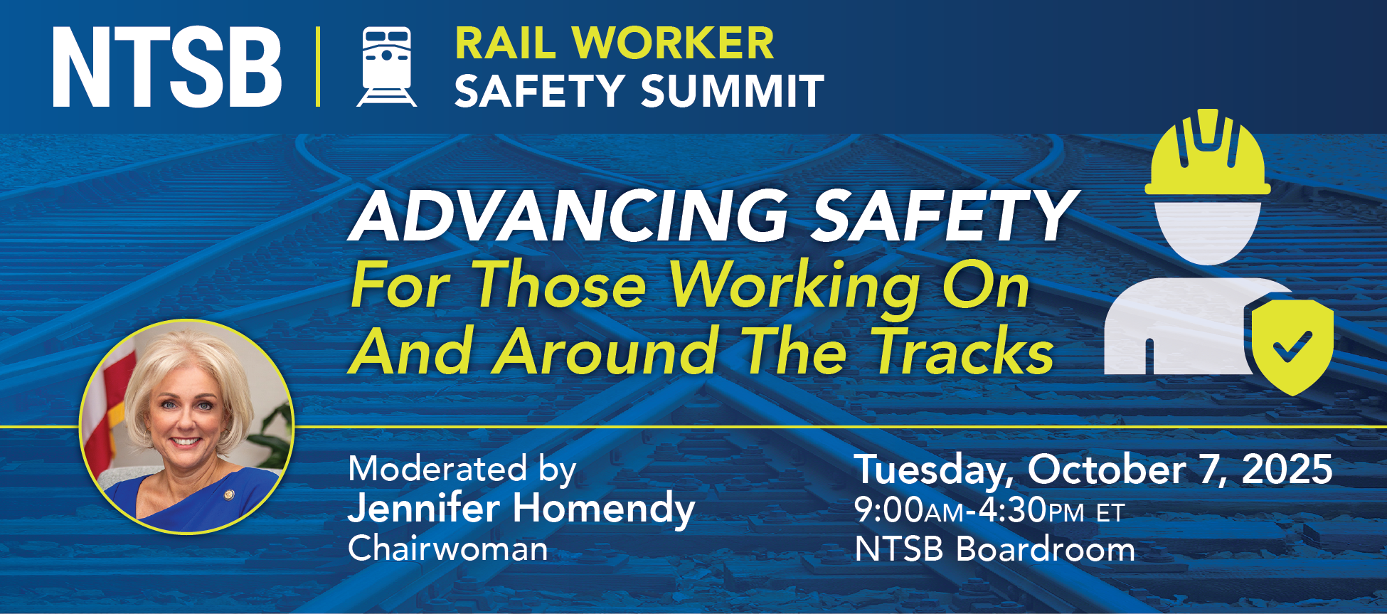 Rail Worker Safety Summit banner graphic.